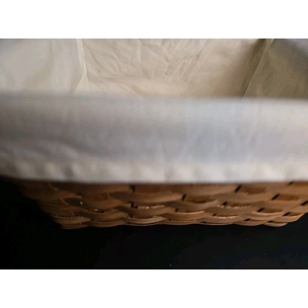 Woven‎ Vanity Basket With Liner - Country Decor Kitchen Storage 12